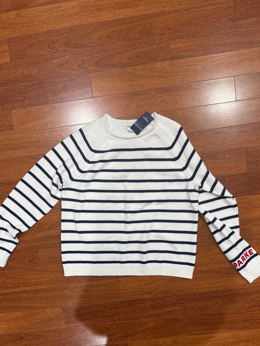 HTF Women’s Parke x Target Rollneck Pullover Navy Blue Striped